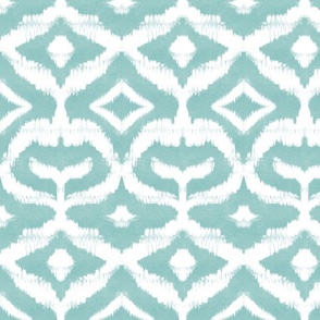Monochrome Ikat Mirage In Turquoise 