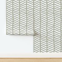 scandi style painted herringbone in olive green