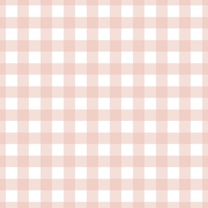 Muted dusty pink and white gingham check