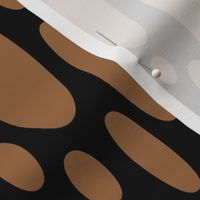 Brown Oval Dots on Black