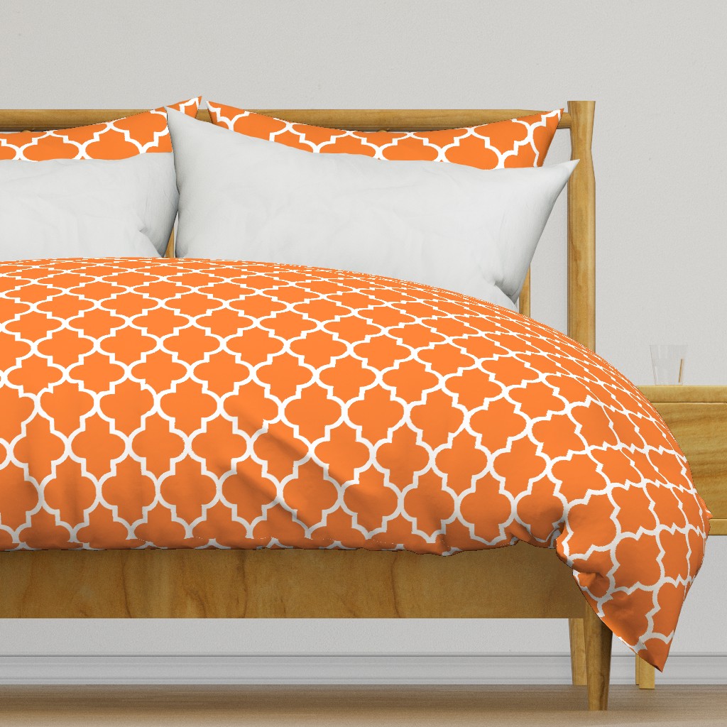 Tangerine Quatrefoil