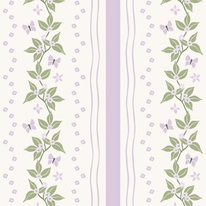 Laurel botanical stripe purple