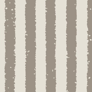 Textured Stripes in Tan on Beige - Jumbo Scale