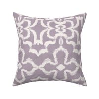 Ink Ikat Symmetry In Mauve and White