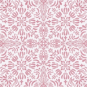 Ink Blossom Tiles - Watercolor Pink florals