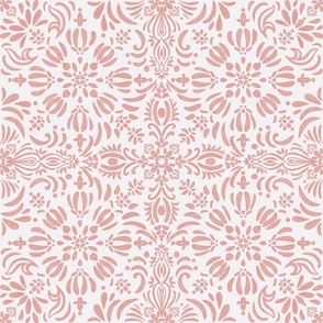 Ink Blossom Tiles - watercolor Peach Florals