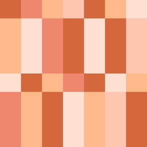 Terra Cotta Colorblocks - large scale color blocks warm pink terra cotta colorway