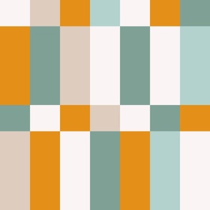 Cool Colorblocks - large scale colorblocks in blue orange beige