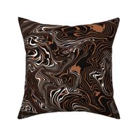 black and white and brown swirled paint -fun psychedelic marble