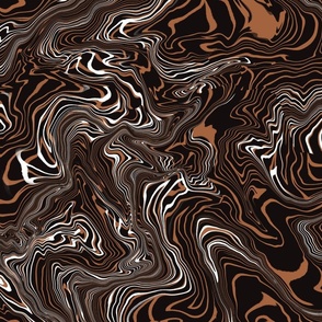 black and white and brown swirled paint -fun psychedelic marble