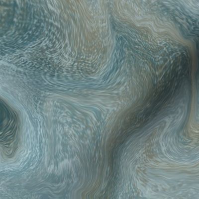 swirled paint -emulated natural marble- teal, grey, dusty blue