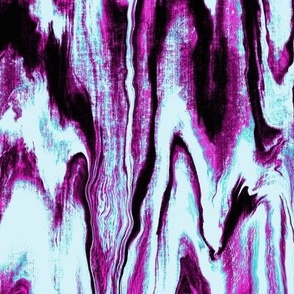 Dramatic Swirling Y2K Marble Art: Abstract Ice Blue with Bright Magenta Pink Paint Swirls