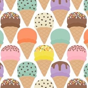 Ice-cream cones - multi orange/purple - LAD24