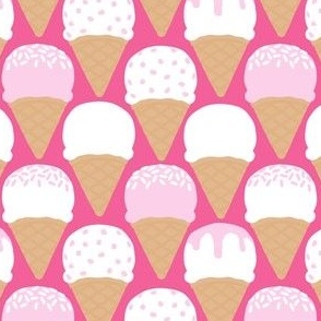 Ice-cream cones - pink - LAD24