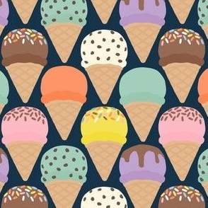 Ice-cream cones - multi/navy - LAD24