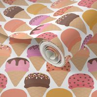 (small scale) Ice-cream cones - multi warm tones - LAD24