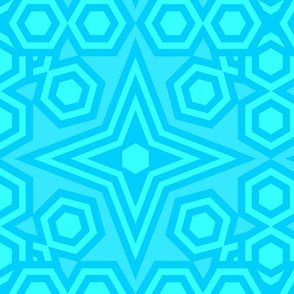 Geometric Eights Cluster Aqua