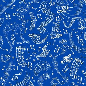Music Notes 5 cobalt blue