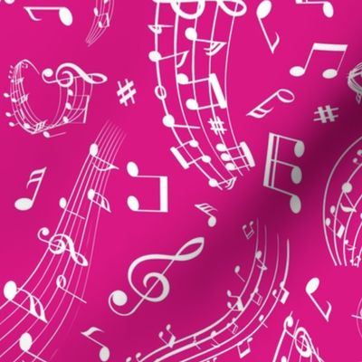 Music Notes 7 vivid pink