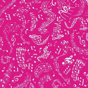 Music Notes 7 vivid pink