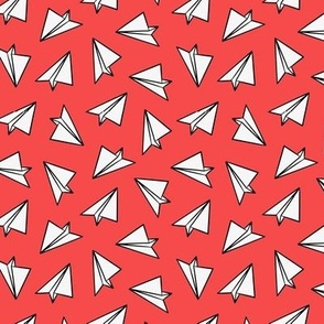 4.5 Small Paper planes on red