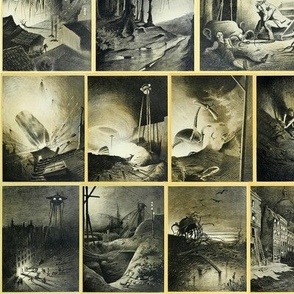 War of the Worlds Vintage Illustrated HG Wells