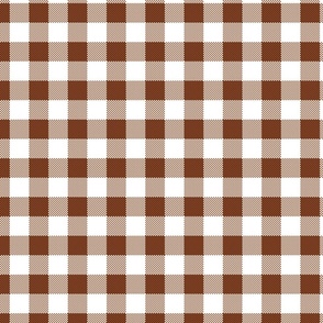 Gingham Raw Sienna Brown