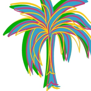 tropical palms multi color