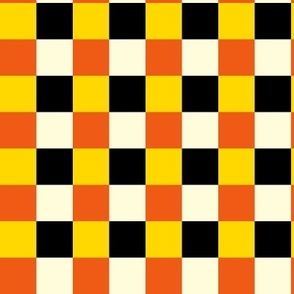 2x2 Halloween candy corn checkerboard 