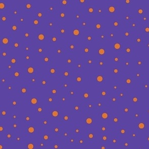 Small Orange dots on Purple background