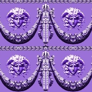 custom purple floral medusa head baroque victorian