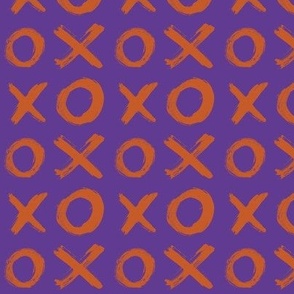 XO"s-purple and orange