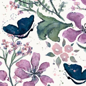 Sweet  Summery Floral Watercolour