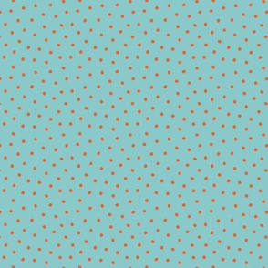 Hand Drawn Polka Dots - Blue and Red - Medium