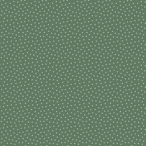 Hand Drawn Polka Dots - Forest Green and Light Blue - Small