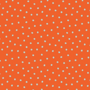 Hand Drawn Polka Dots - Red and Light Blue - Large