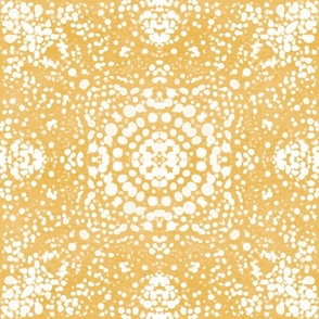 Shibori Dreamscape Dots In marigold yellow