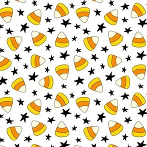 Small Halloween Candy corn on white