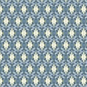 Ivory on Blue Swim Print