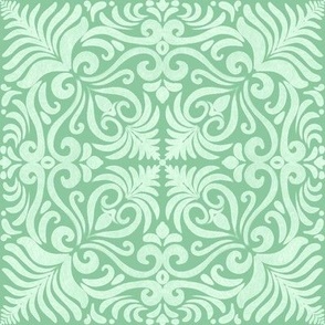 Art Deco Petal Harmony In Mint Green