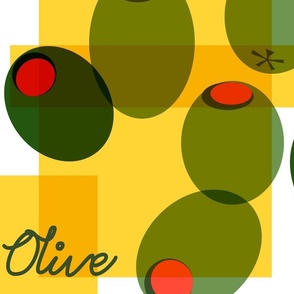 Olive Riso Check extra large 