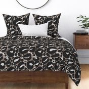 Neutral colored Leopard animal small print