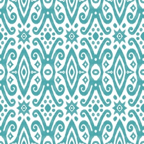 Ethno Shapes Turquoise White