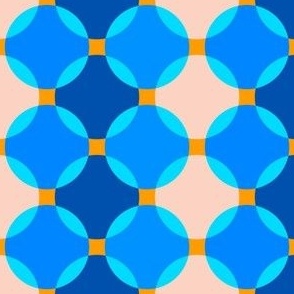 circles overlapping blue orange 4x4inch