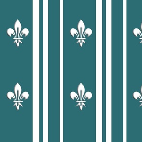 Gold Fleur De Lys - Green