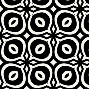 Black and White Ogee Geometric - Small