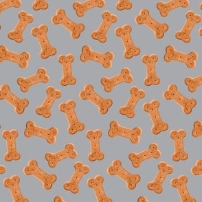 Dog Treat Pattern Cute Dog Bone Light Grey Gray, Dog Bone Fabric, Cute Dog Bandana Fabric