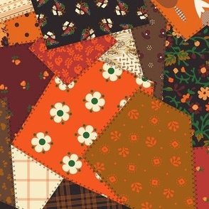 Cottagecore Fall Patchwork Fabric