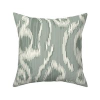 I-Cat Ikat Cats Sage Green - Large Scale 