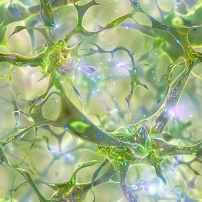 Geeky Nerdy Neural Node Network Psychedelia - Slime Effervescence